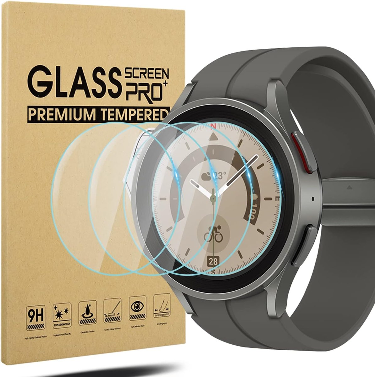 Suoman Watch 5 Pro Glass, 4-Pack