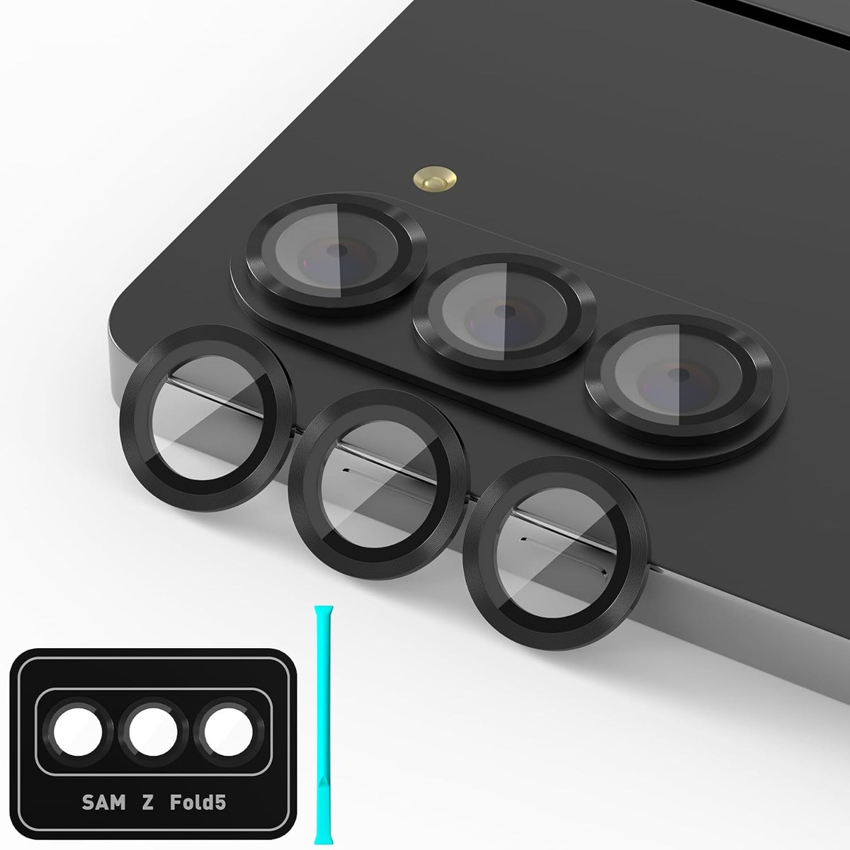 Suoman Galaxy Z Fold 5 Metal-Texture Lens Cover